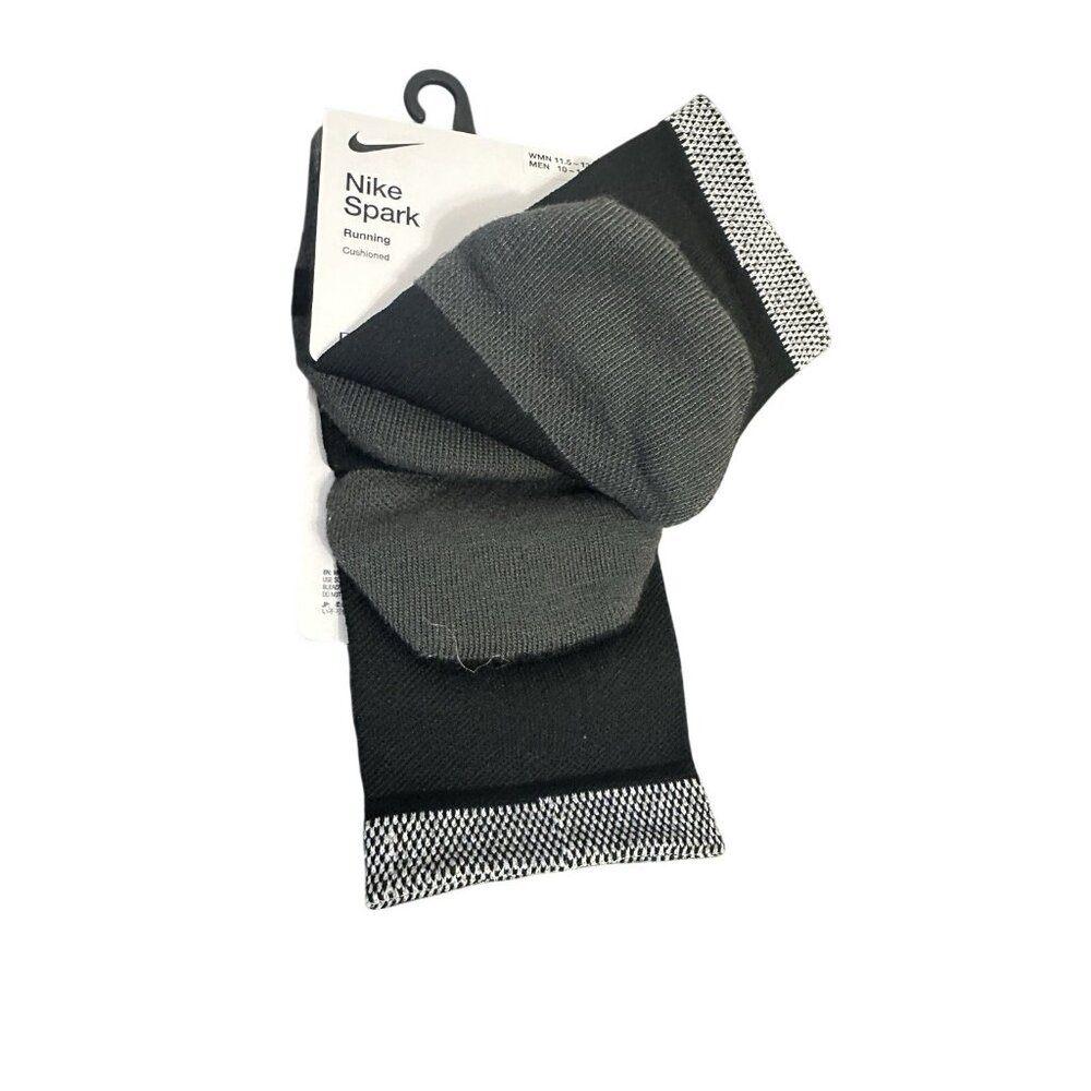 Nike Spark Reflective Dri-Fit Socks Mens 10-11.5 Black Crew Running 1 Pair NWT - Picture 4 of 4